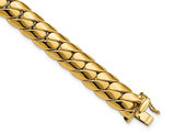Men's 14K Yellow Gold Polished Fancy Link Bracelet (9 Inches)